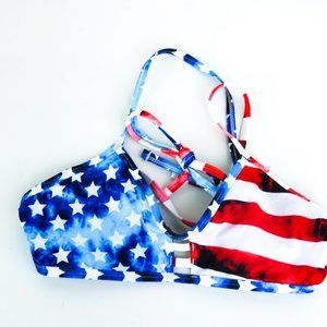 JOLYN "American Flag"  Bikini Top